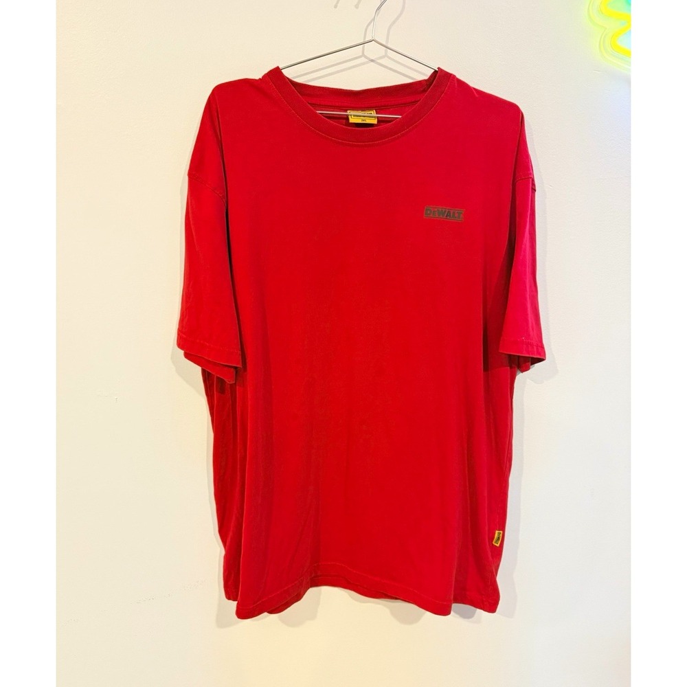 DEWALT Men's Red Graphic Logo Short Sleeve Crew Neck T-Shirt 2XL Regular